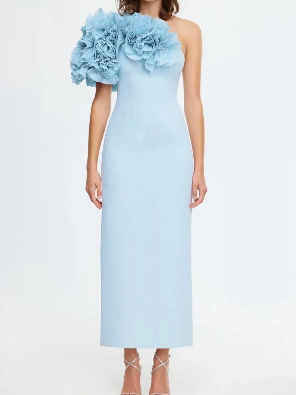 Acler Hampstead One Shoulder Midi Dress in blue 4_NWT